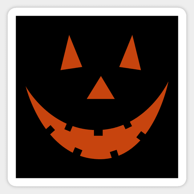 Orange halloween pumpkin face Sticker by Salma Ismail